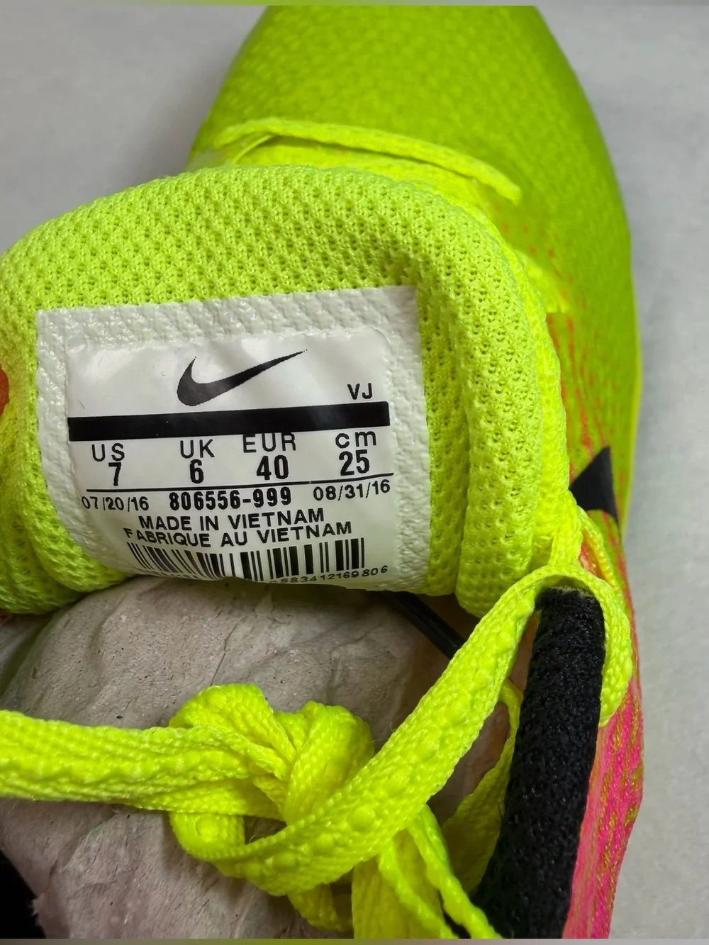 Nike Zoom Rival D Track Spikes Volt Pink US 7 UK 6 EUR 40 Distance 806556-999